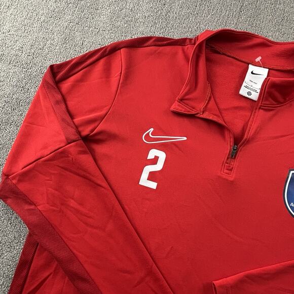 Nike Sweater Adult Large Red Long Sleeve Paris St. Germain Casual Sweatshirt Men - Picture 2 of 15